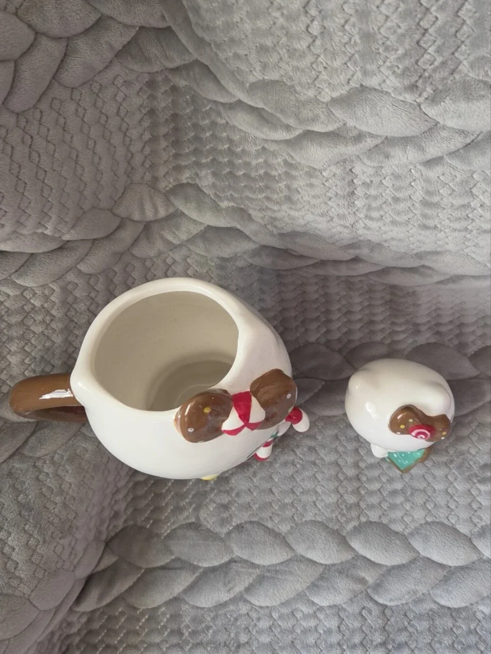 Blue Sky Clayworks Hello Kitty Holiday Gingerbread Mug and Figurine Gift Set NIP